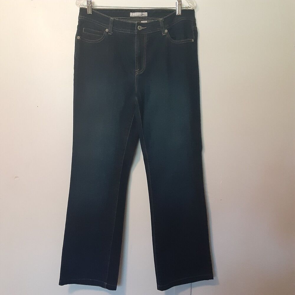 Chico's Platinum Jeans Adult Womens Size 1 Blue Denim Mid Rise EUC